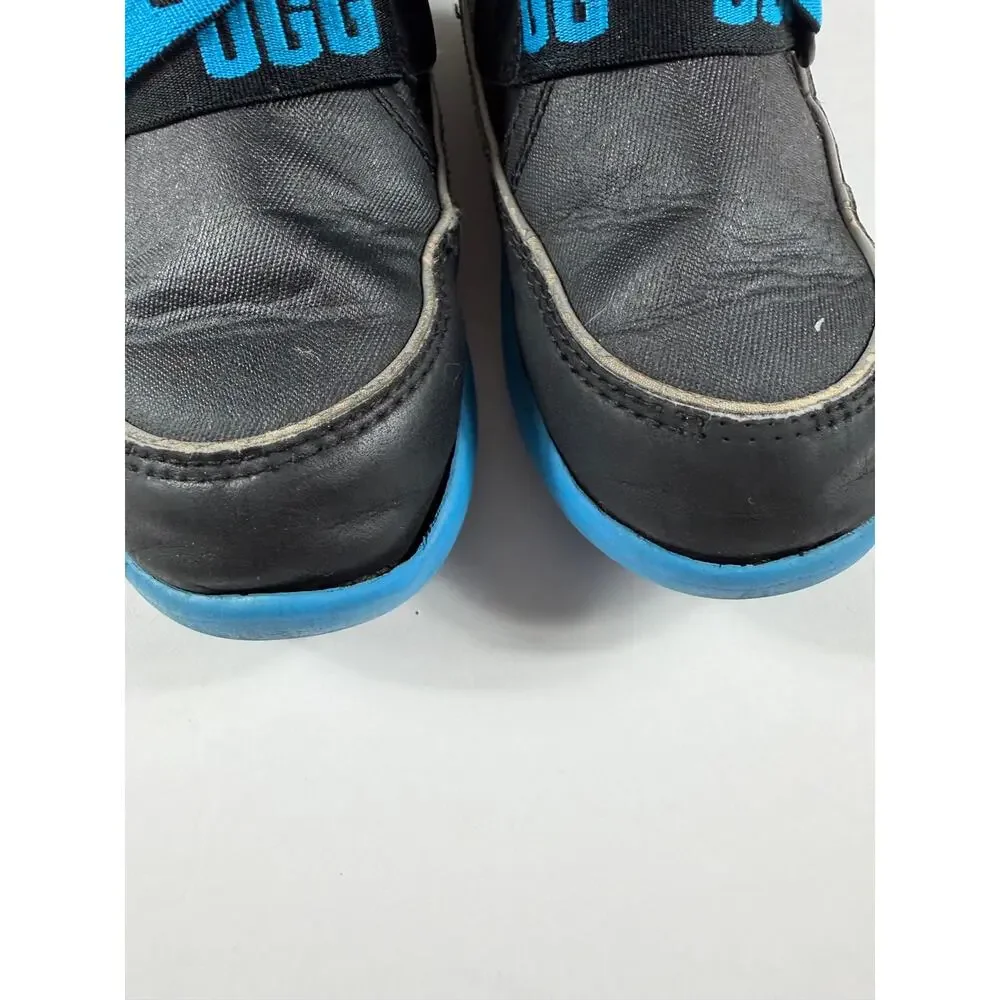 UGG Kids Tabor Waterproof Boots Logo Patch Black Blue Toddler Size 10 (EU 27)